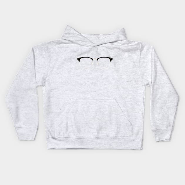 Browline Eyeglasses Kids Hoodie by JSnipe